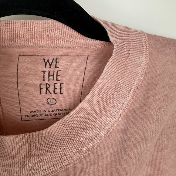 We the Free People Be Free Long Sleeve Relaxed Fit Tunic Top Pink Large - Picture 5 of 6